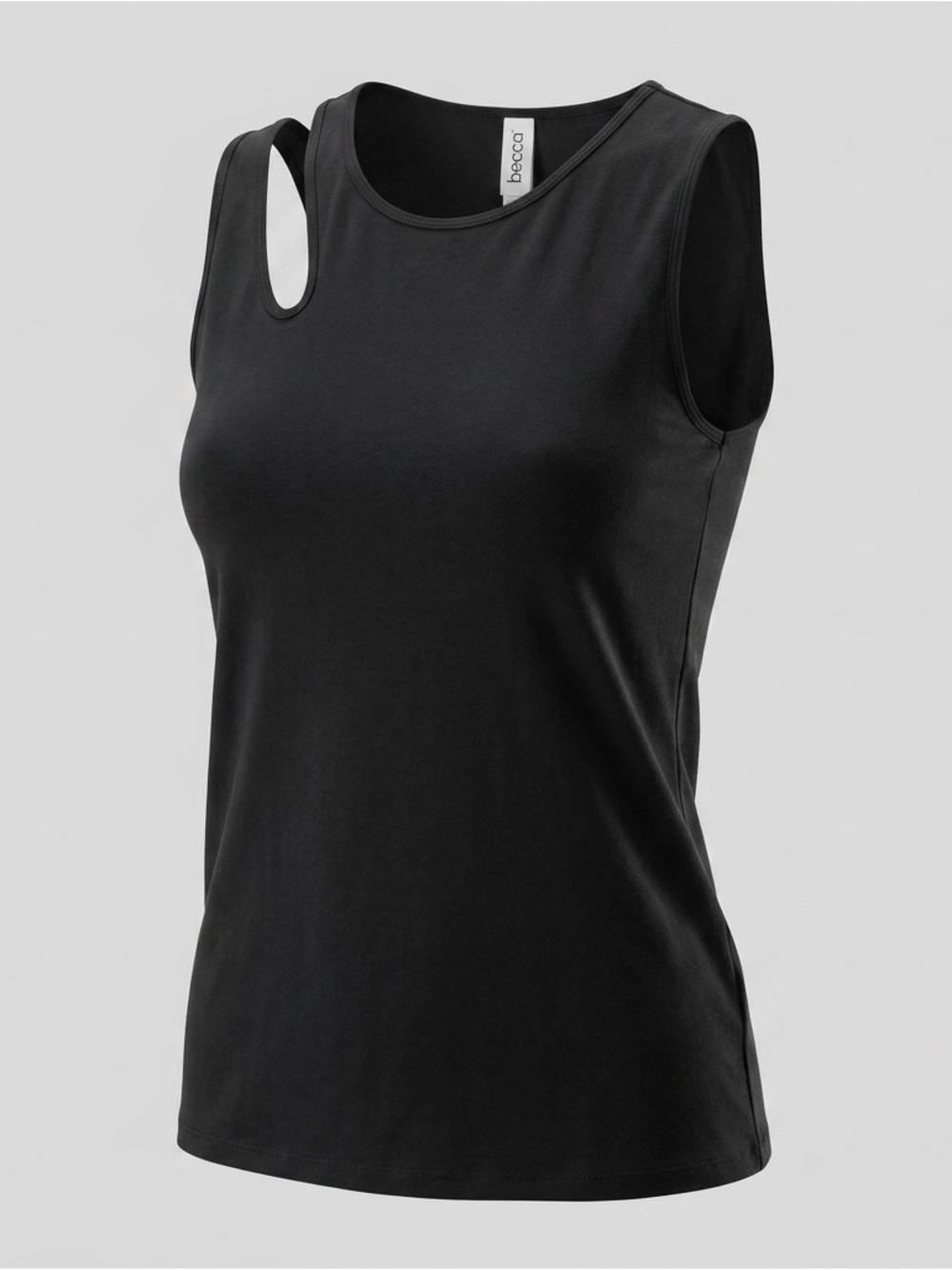 Becca Black Tank Top Womens Small Sleeveless Stretch Casual NWT NWOT